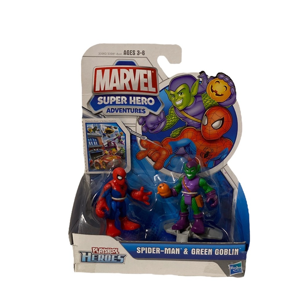 Hasbro Marvel Playskool Heroes Super Hero Adventures Spider-Man & Green Goblin